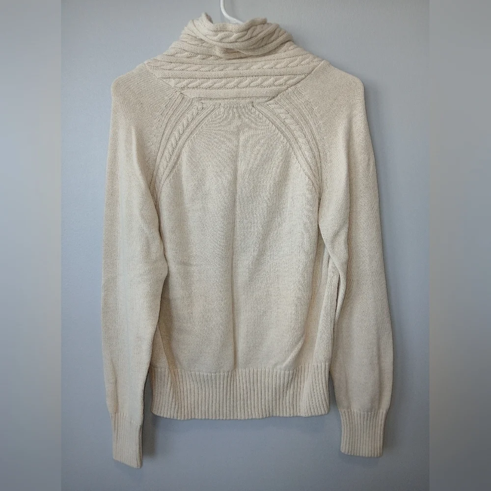 Jeanne Pierre Shawl Neck Womens Large Fishermen Sweater Comfy Outdoors